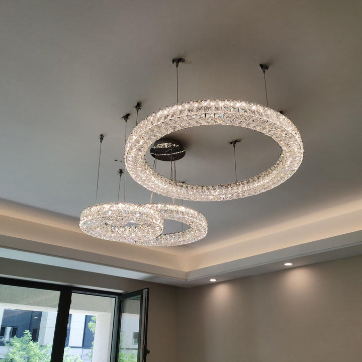 Luxerian lampadario Cristalli Anelli Spiridon Luxe