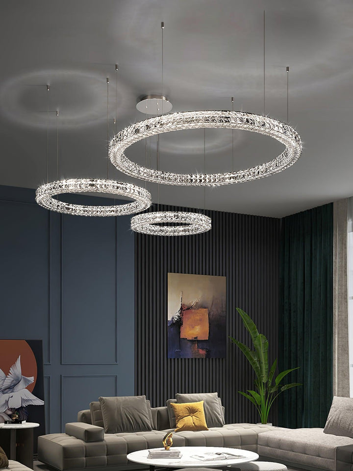 Luxerian lampadario Cristalli Anelli Spiridon Luxe