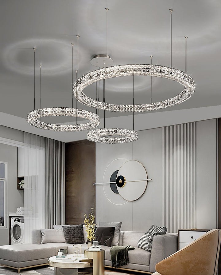 Luxerian lampadario Cristalli Anelli Spiridon Luxe