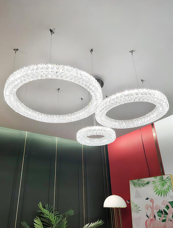 Luxerian lampadario Cristalli Anelli Spiridon Luxe