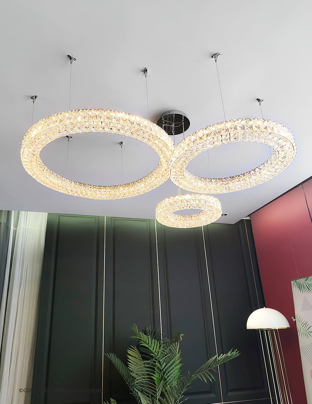 Luxerian lampadario Cristalli Anelli Spiridon Luxe