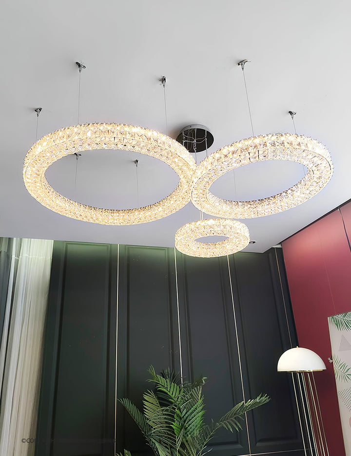 Luxerian lampadario Cristalli Anelli Spiridon Luxe