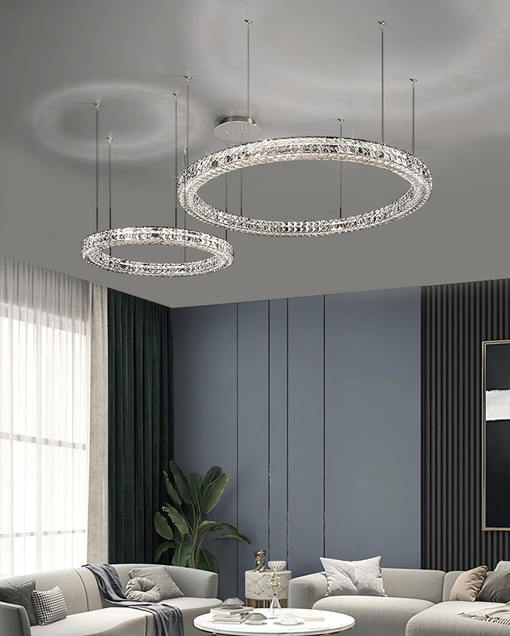 Luxerian lampadario Cristalli Anelli Spiridon Luxe