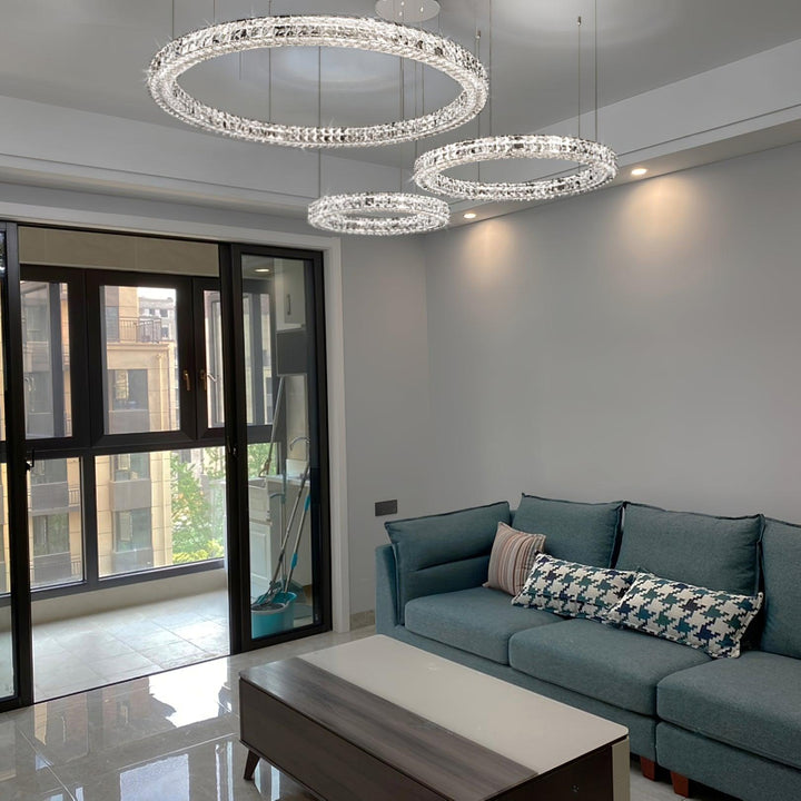 Luxerian lampadario Cristalli Anelli Spiridon Luxe