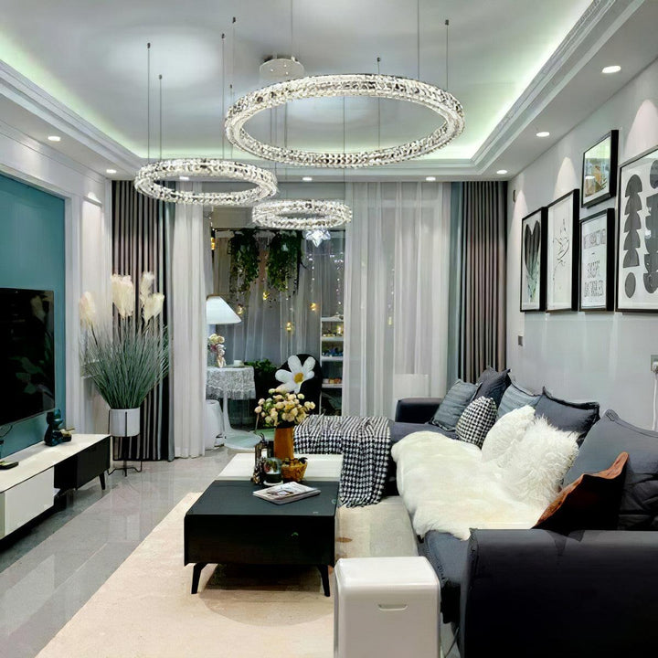 Luxerian lampadario Cristalli Anelli Spiridon Luxe
