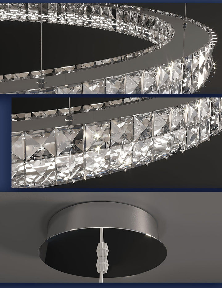 Luxerian lampadario Cristalli Anelli Spiridon Luxe