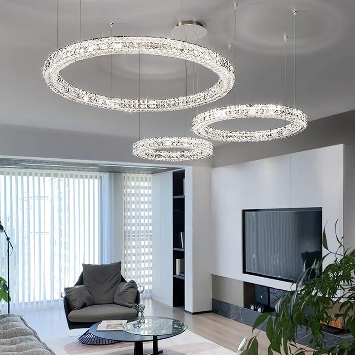 Luxerian lampadario Cristalli Anelli Spiridon Luxe