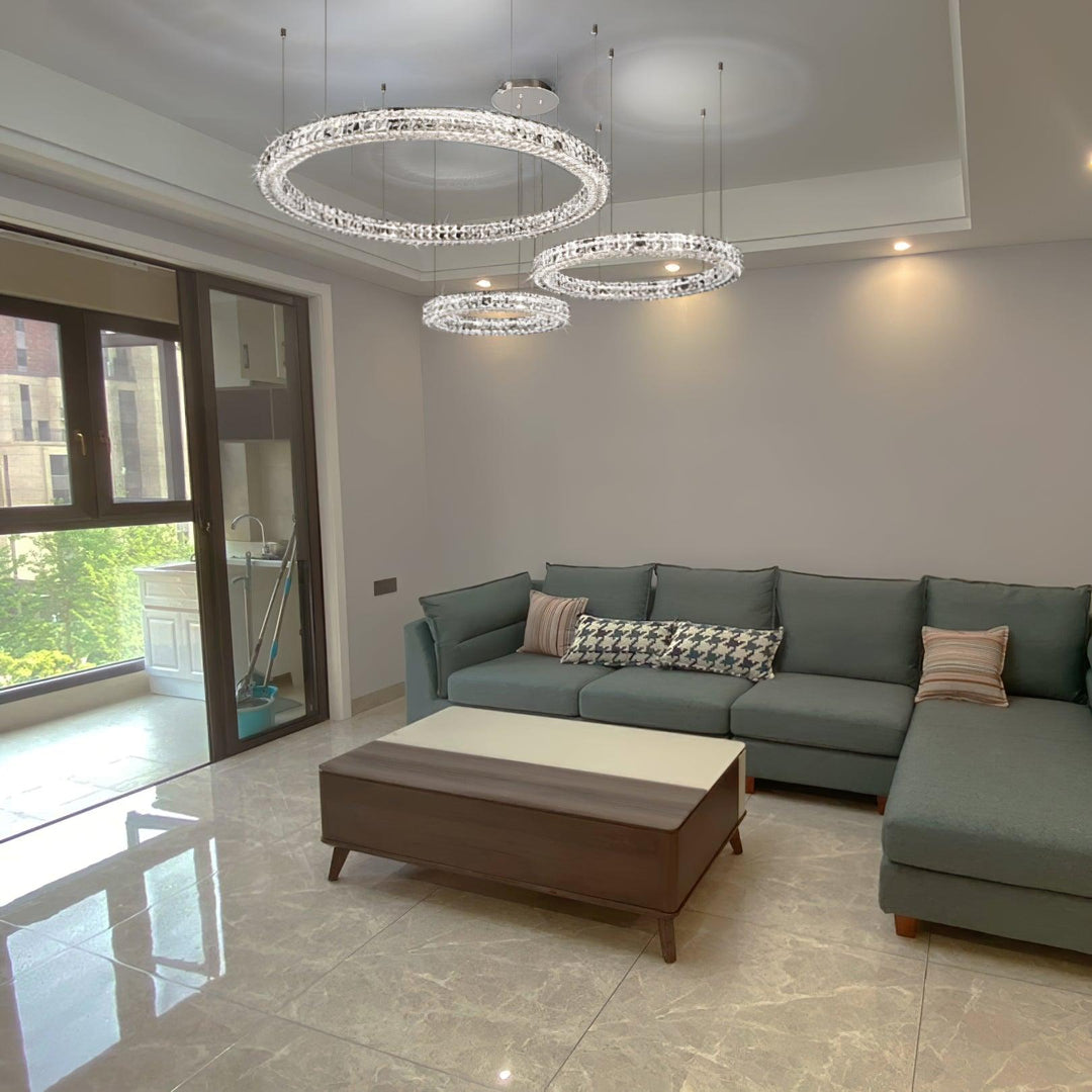 Luxerian lampadario Cristalli Anelli Spiridon Luxe