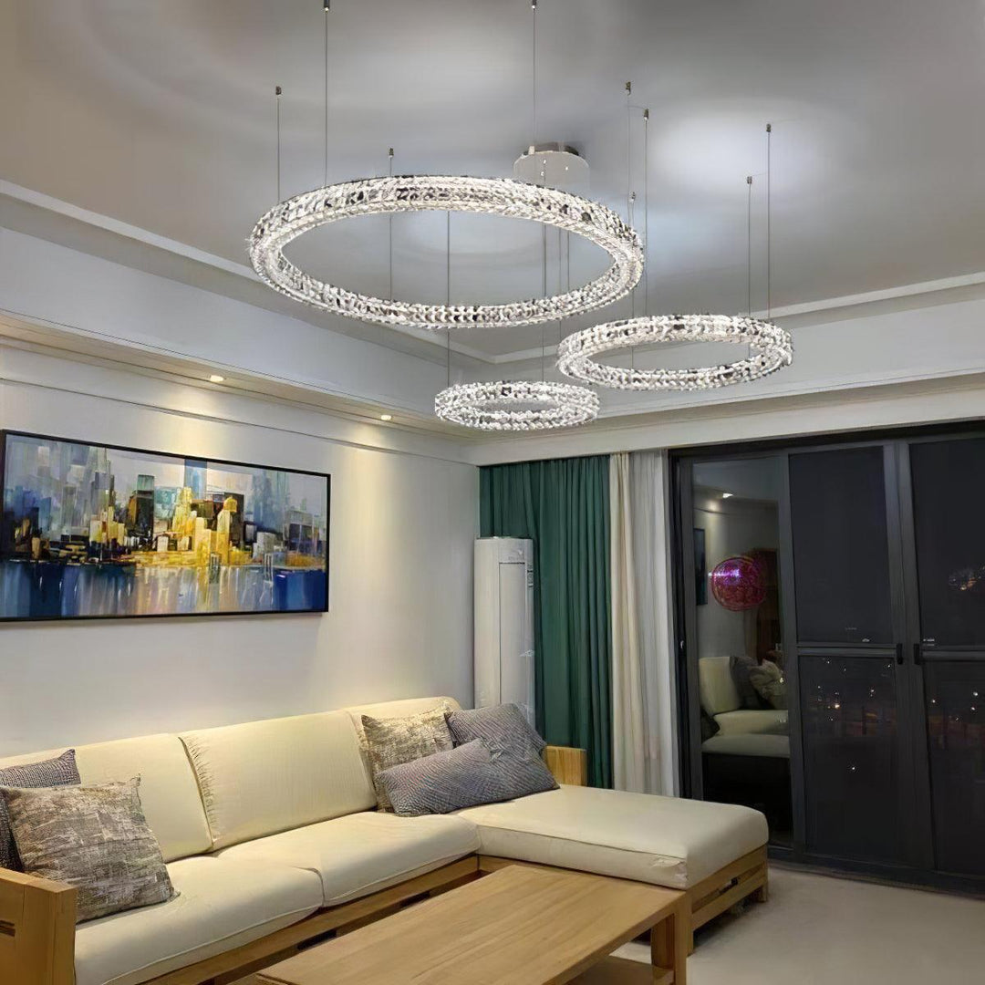 Luxerian lampadario Cristalli Anelli Spiridon Luxe
