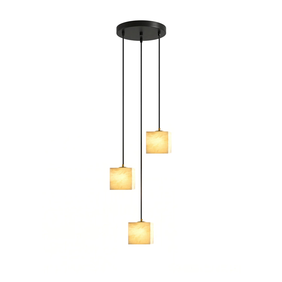 Avenanian lampadario Quadrato in alabastro per scale