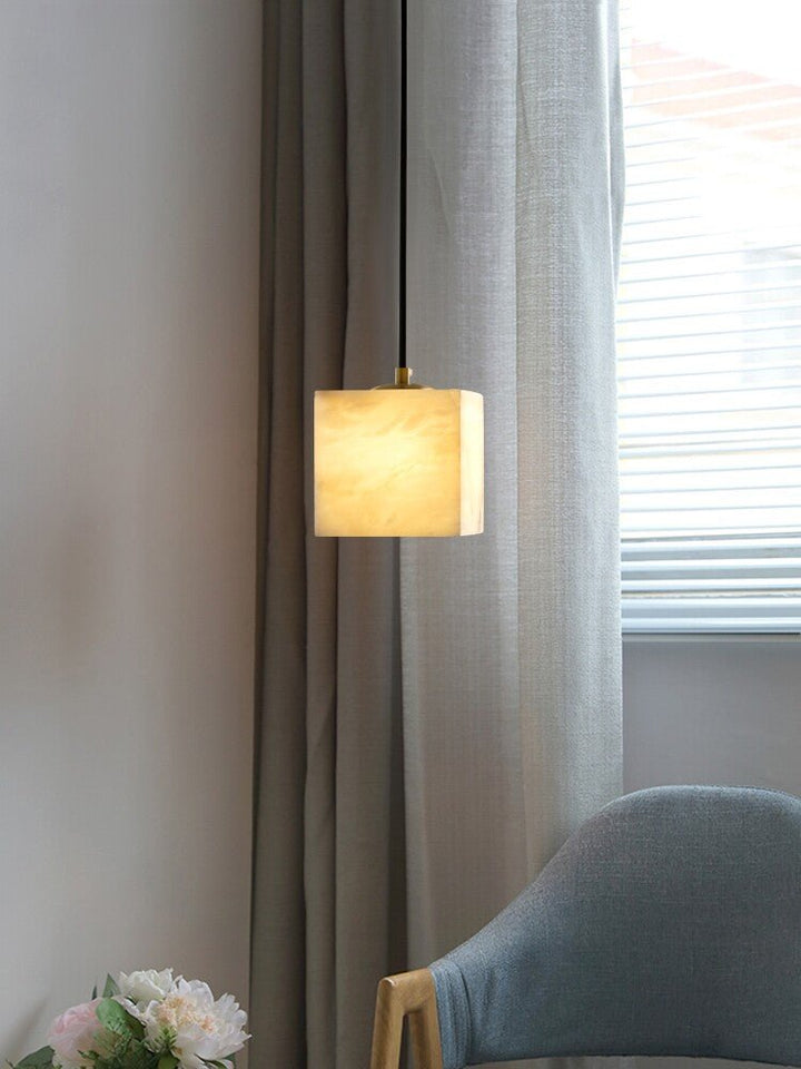Avenanian lampadario Quadrato in alabastro per scale