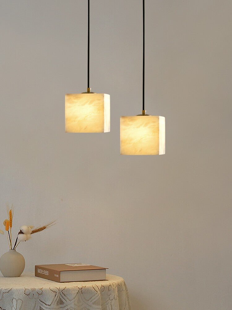 Avenanian lampadario Quadrato in alabastro per scale