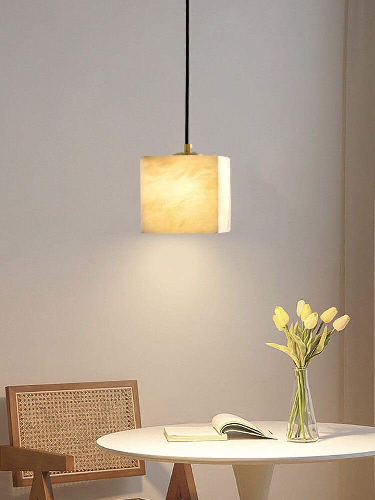 Avenanian lampadario Quadrato in alabastro per scale