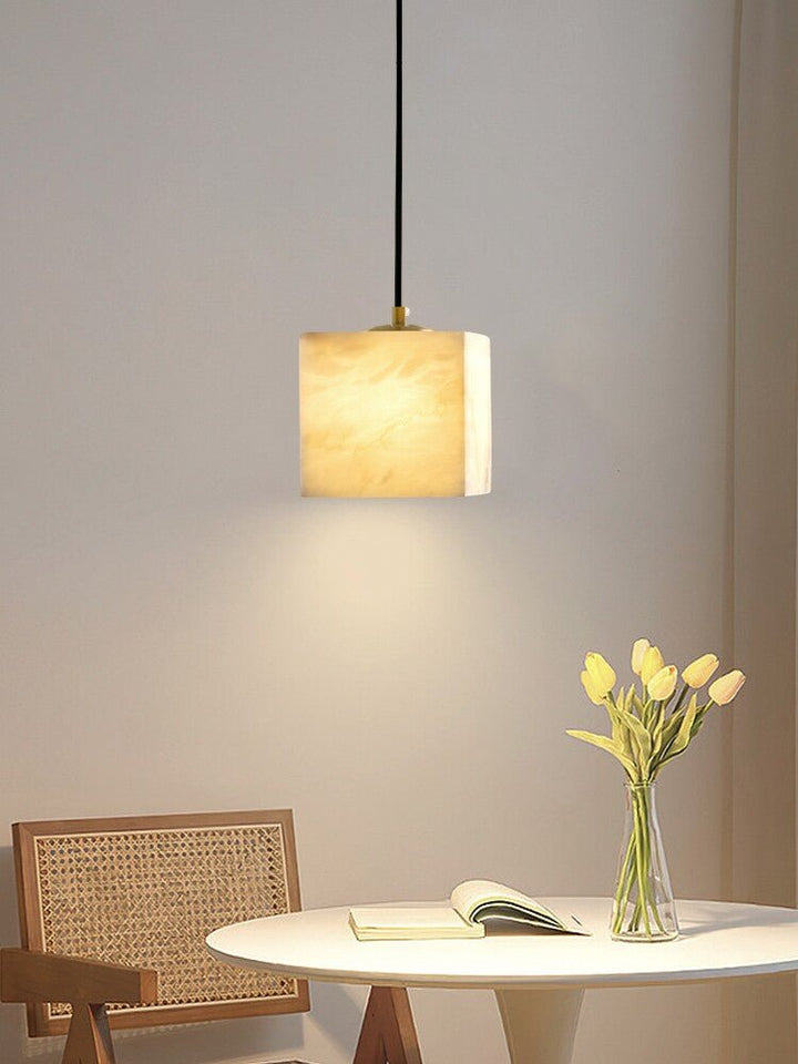 Avenanian lampadario Quadrato in alabastro per scale