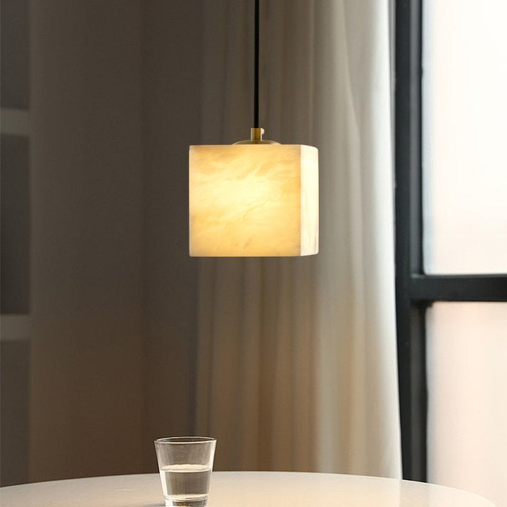 Avenanian lampadario Quadrato in alabastro per scale