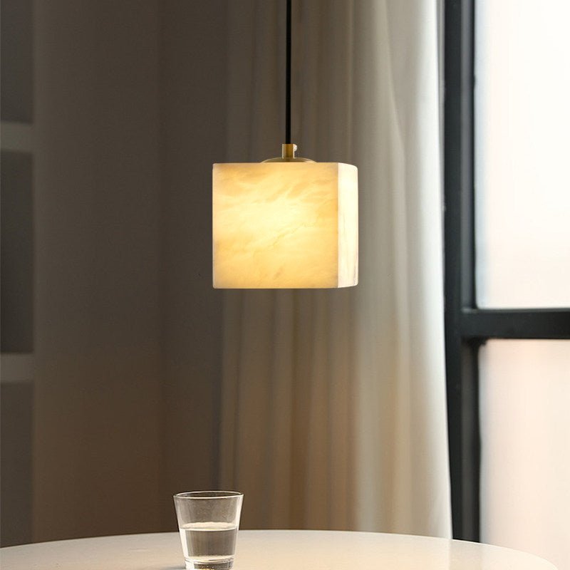 Avenanian lampadario Quadrato in alabastro per scale