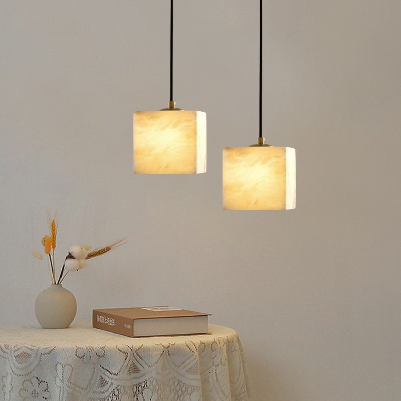 Avenanian lampadario Quadrato in alabastro per scale