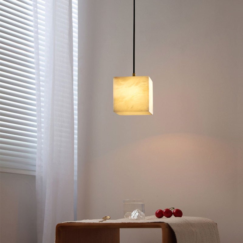 Avenanian lampadario Quadrato in alabastro per scale