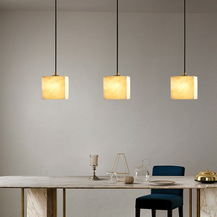 Avenanian lampadario Quadrato in alabastro per scale