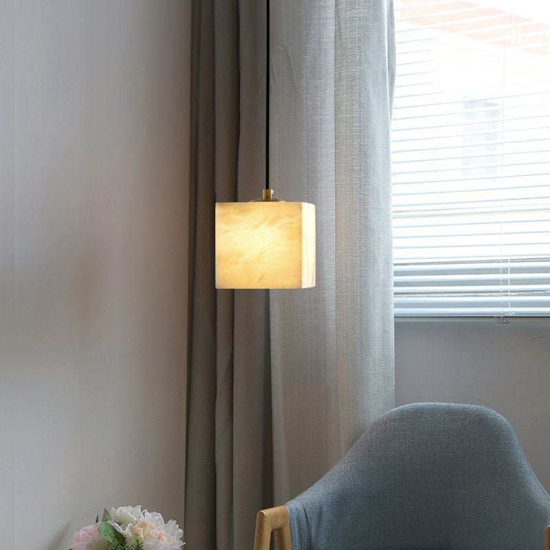 Avenanian lampadario Quadrato in alabastro per scale