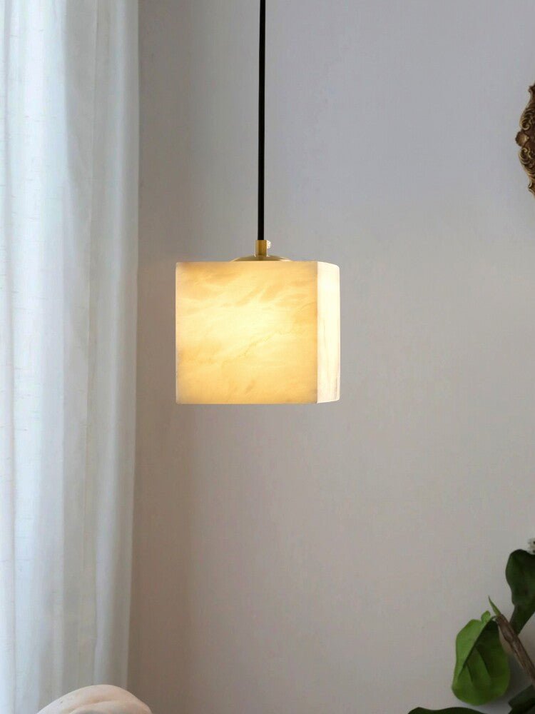 Avenanian lampadario Quadrato in alabastro per scale