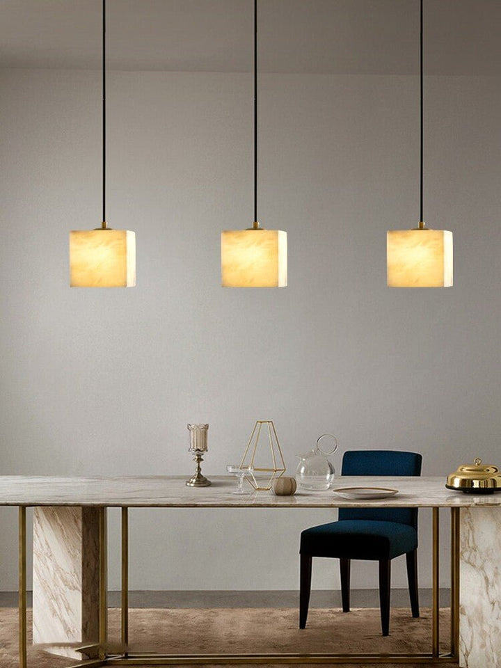 Avenanian lampadario Quadrato in alabastro per scale