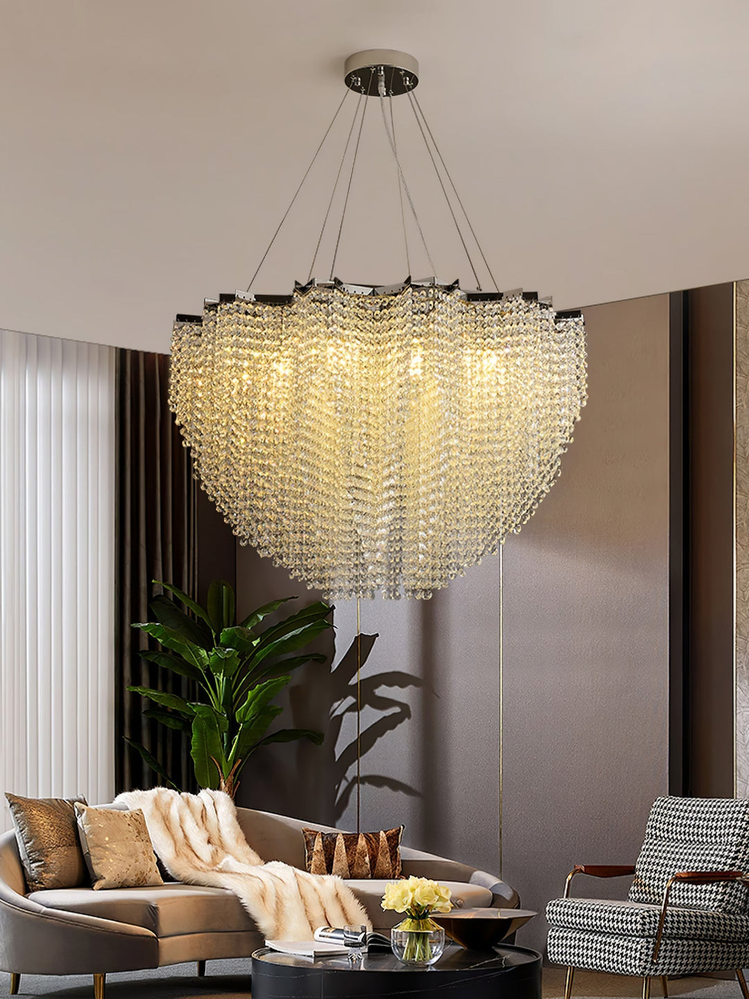 Zashayra lampadario Colonna Cristallo