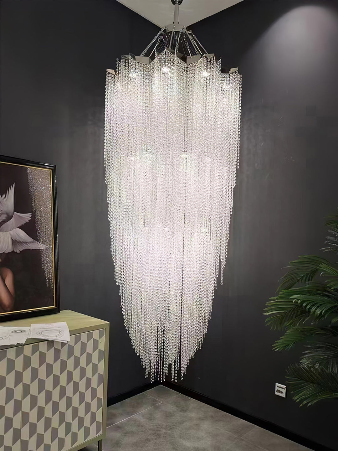 Zashayra lampadario Colonna Cristallo