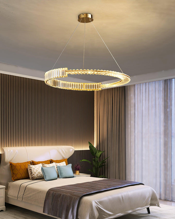 Cyrerira lampadario Stella LED Cristallo Anello