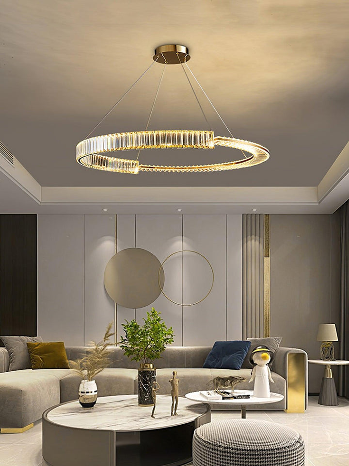 Cyrerira lampadario Stella LED Cristallo Anello