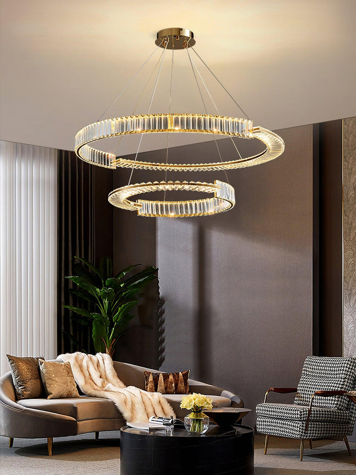 Cyrerira lampadario Stella LED Cristallo Anello