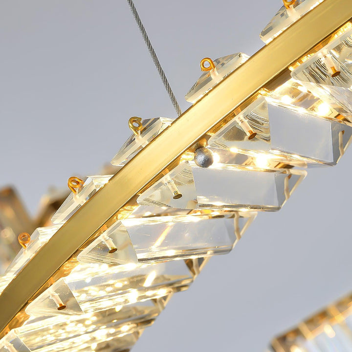 Cyrerira lampadario Stella LED Cristallo Anello