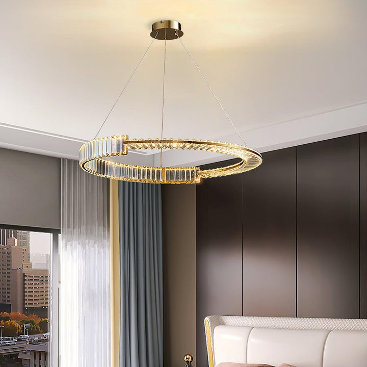 Cyrerira lampadario Stella LED Cristallo Anello