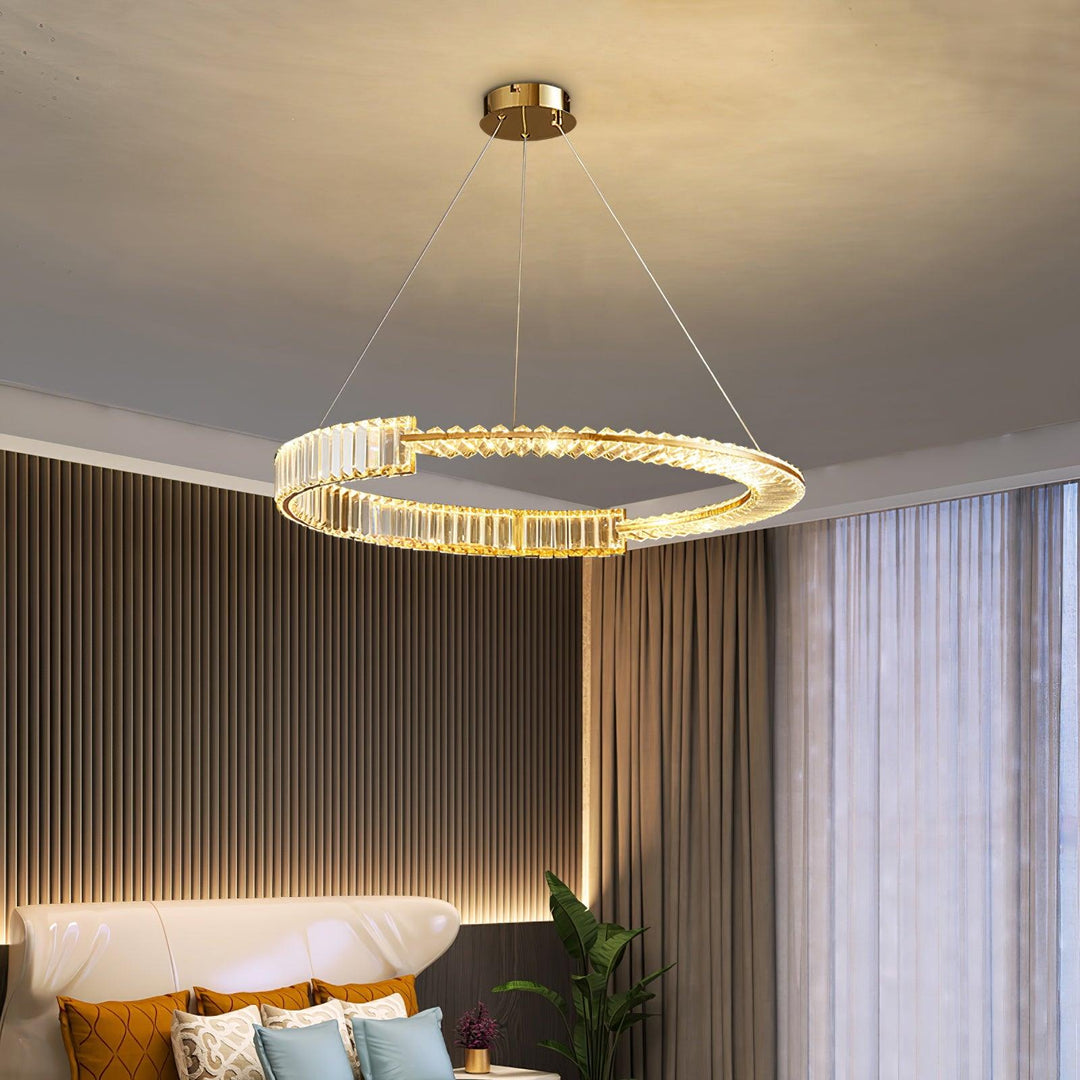 Cyrerira lampadario Stella LED Cristallo Anello