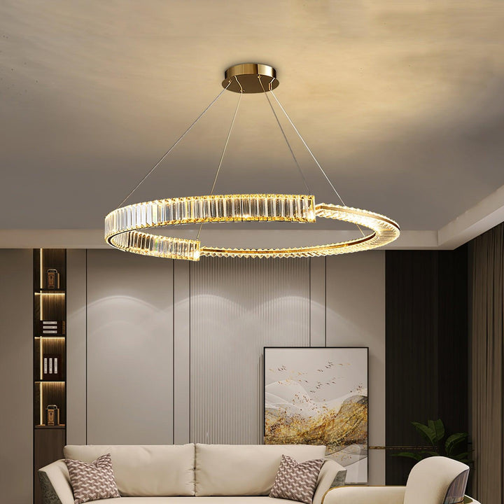 Cyrerira lampadario Stella LED Cristallo Anello