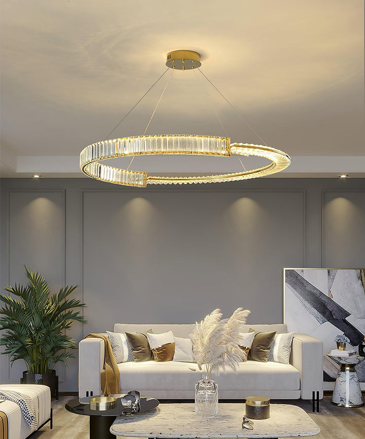 Cyrerira lampadario Stella LED Cristallo Anello