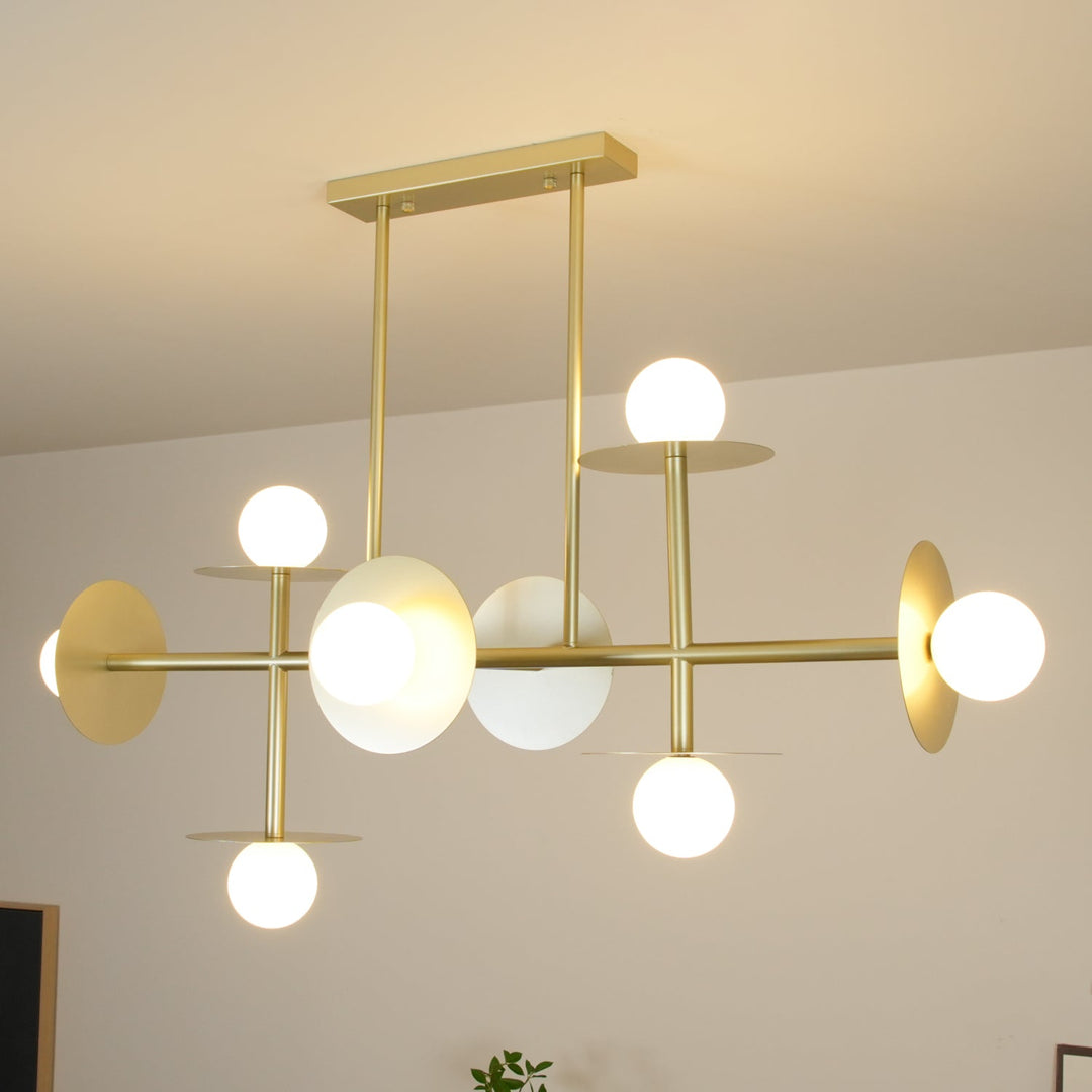 Celiissa Strada lampadario ottone vetro Geometrico