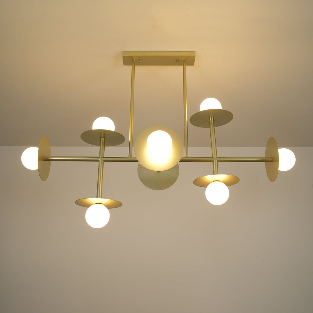Celiissa Strada lampadario ottone vetro Geometrico