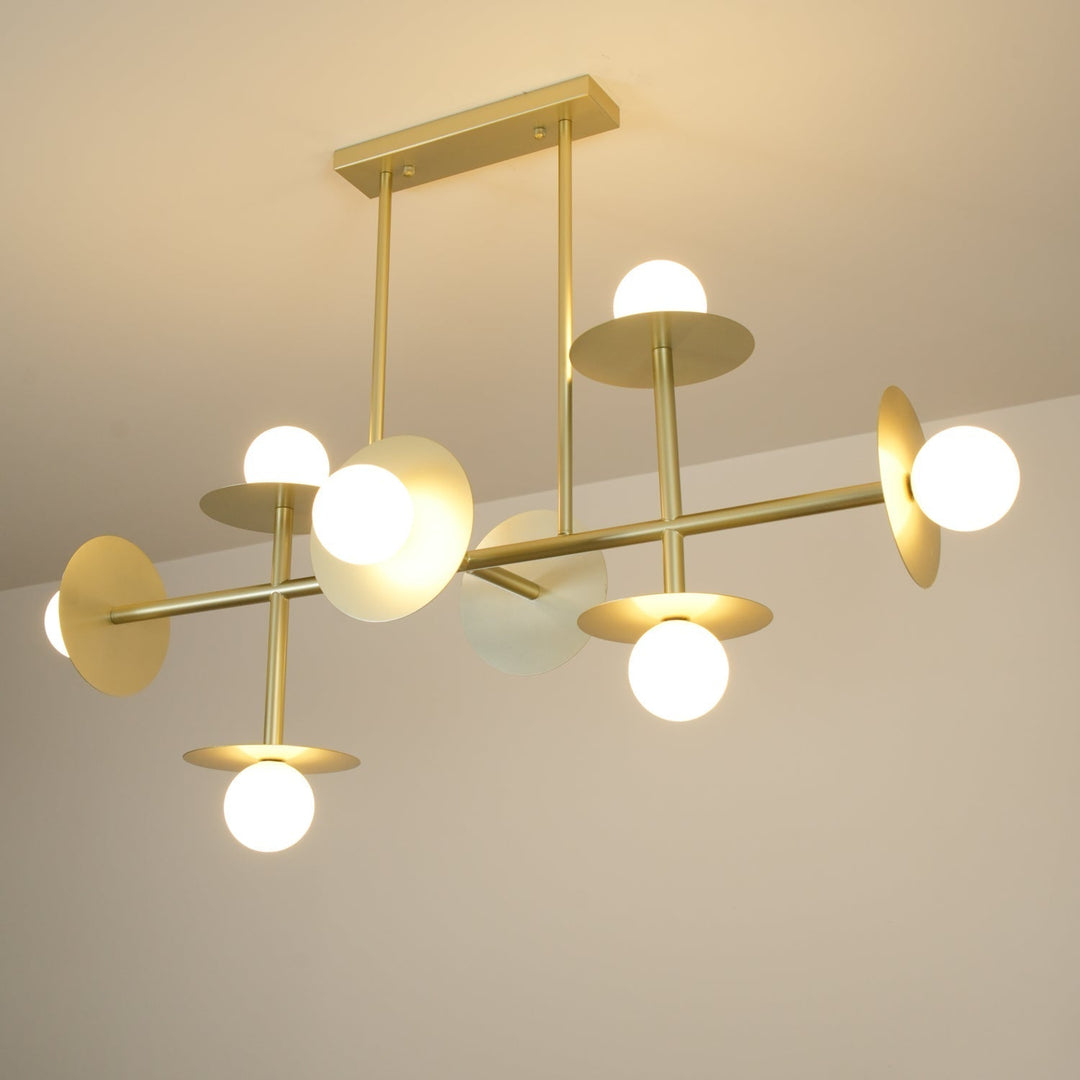 Celiissa Strada lampadario ottone vetro Geometrico