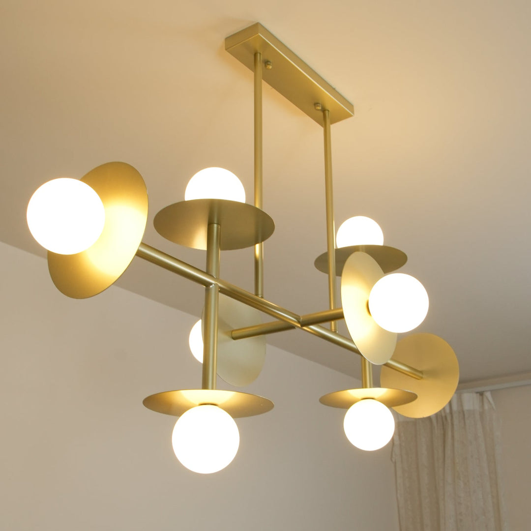 Celiissa Strada lampadario ottone vetro Geometrico
