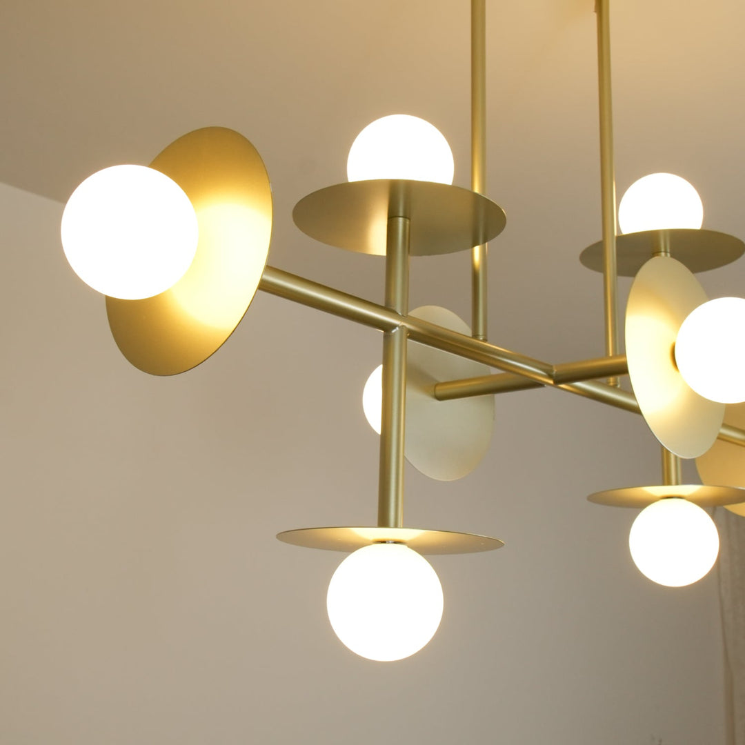 Celiissa Strada lampadario ottone vetro Geometrico