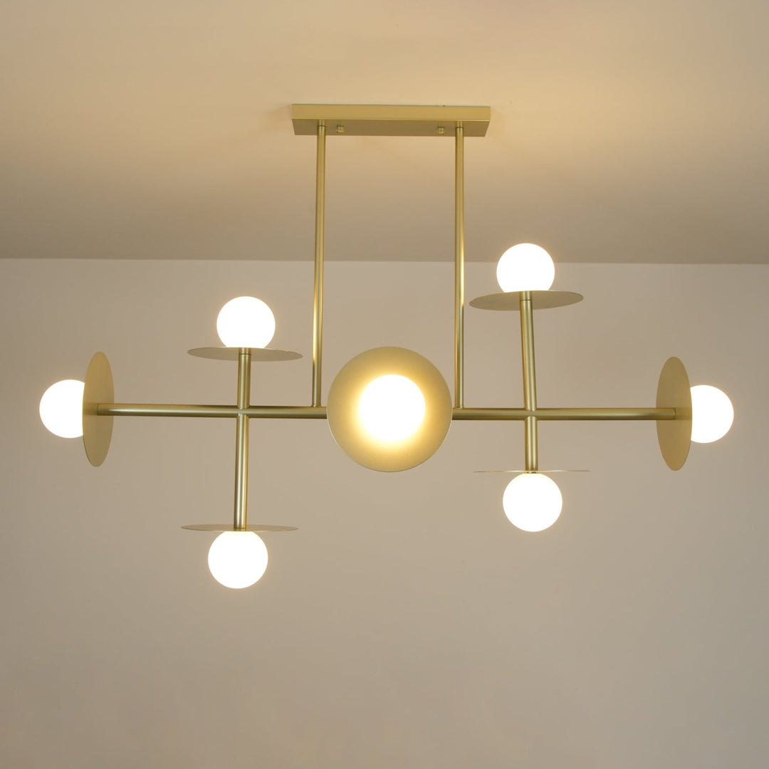Celiissa Strada lampadario ottone vetro Geometrico