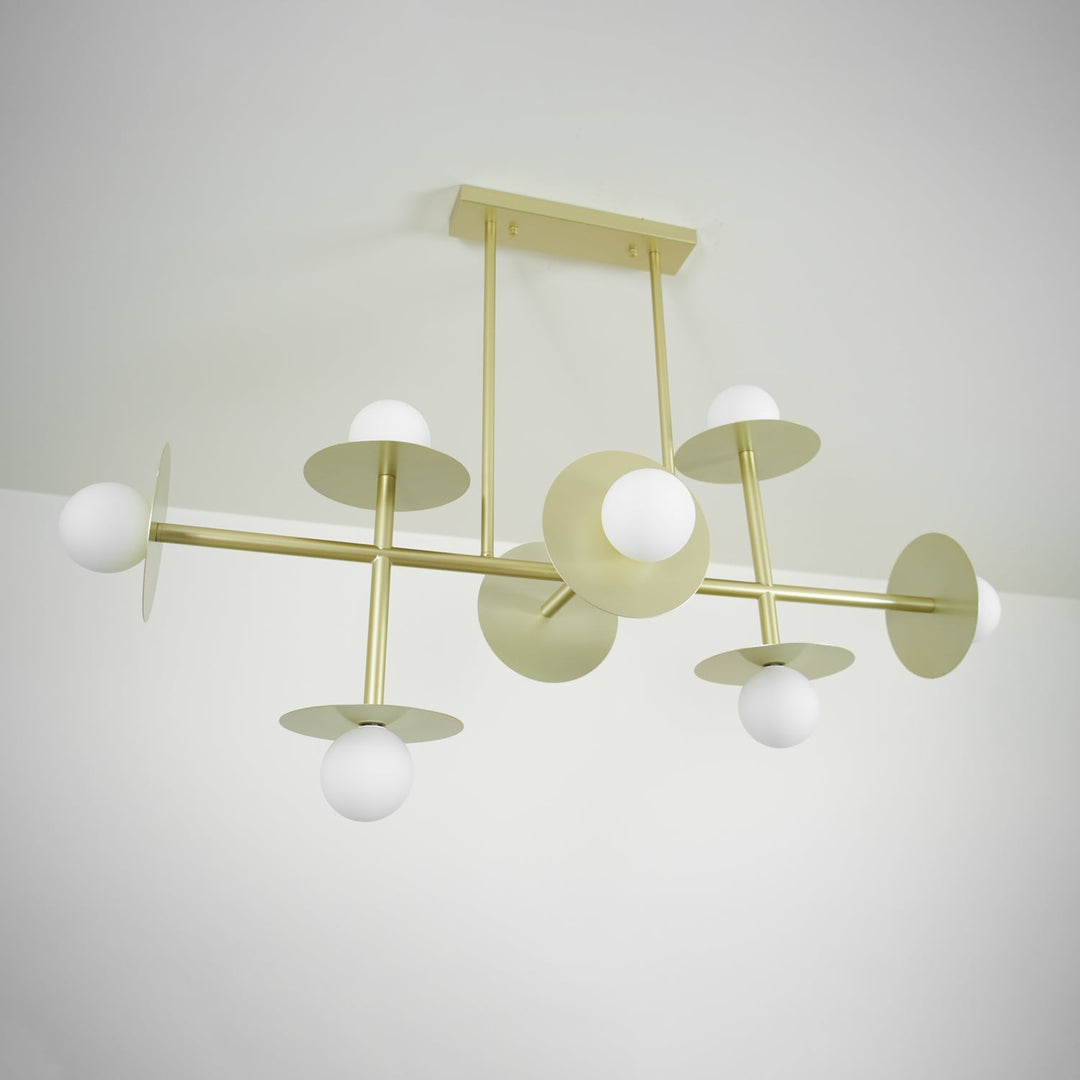 Celiissa Strada lampadario ottone vetro Geometrico