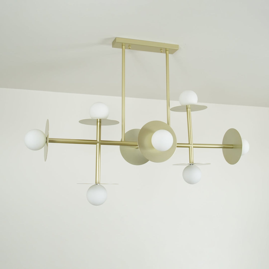 Celiissa Strada lampadario ottone vetro Geometrico