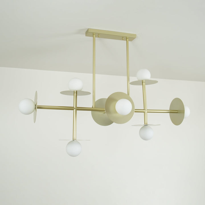 Celiissa Strada lampadario ottone vetro Geometrico