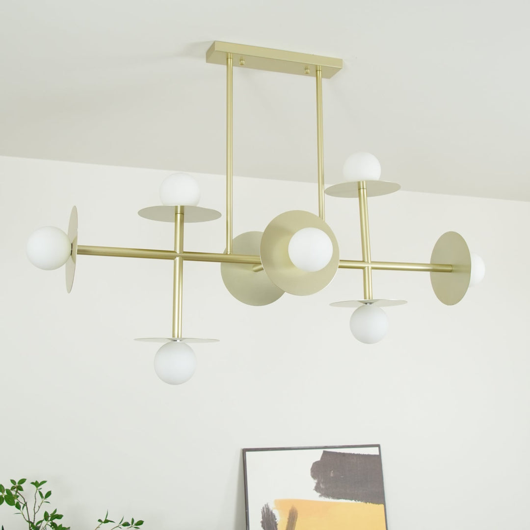 Celiissa Strada lampadario ottone vetro Geometrico