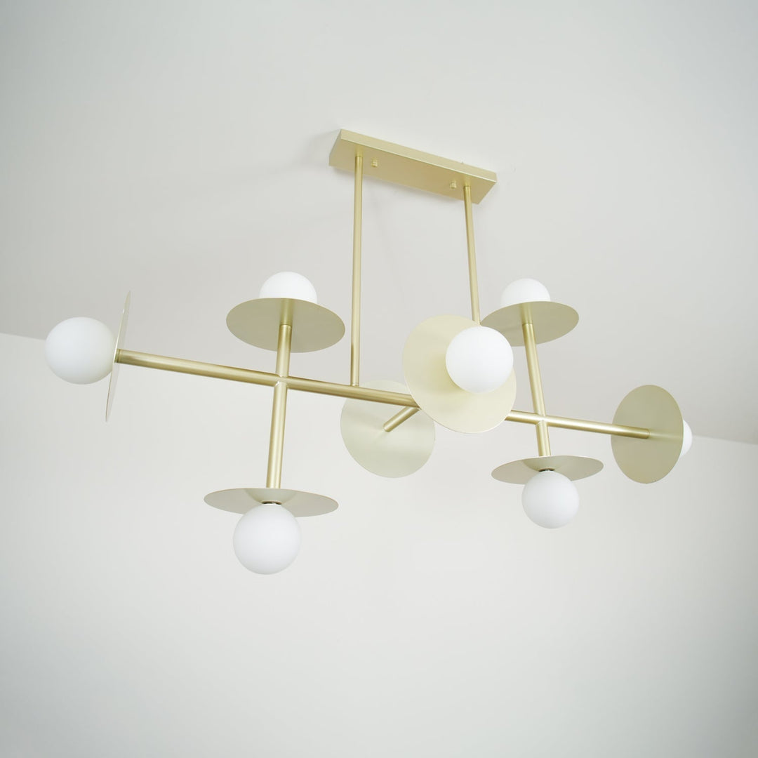 Celiissa Strada lampadario ottone vetro Geometrico