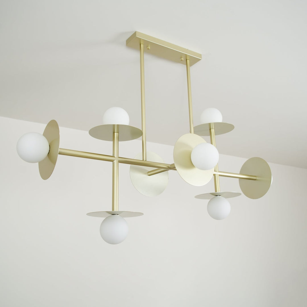 Celiissa Strada lampadario ottone vetro Geometrico