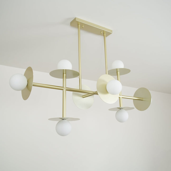 Celiissa Strada lampadario ottone vetro Geometrico