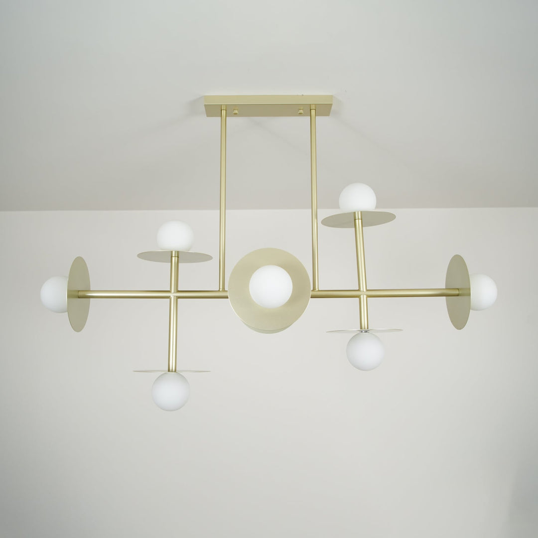 Celiissa Strada lampadario ottone vetro Geometrico